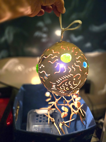 Vintage tiki jellyfish hanging - tiki,